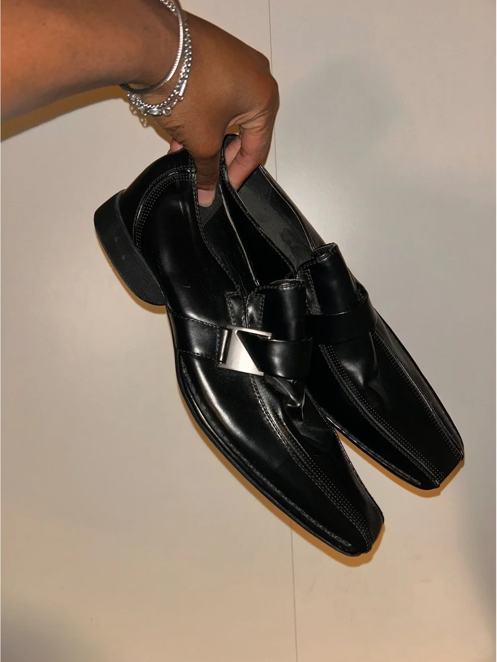 apt 9 black dress shoes Apt. Men's Square Toe Slip-On Fabric Type: Satin Size 11.5 Black Ortholite Ever New Connie Ruched Size:42 US Jacket/Waistcoat + 36W Trousers